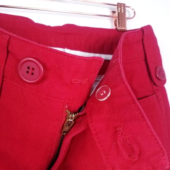 Lux | Red Wide Leg Mid Rise Pants 29 - Picture 7 of 9